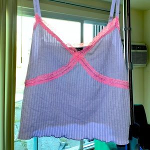Wild Fable Lace Trimmed Cami, Cropped